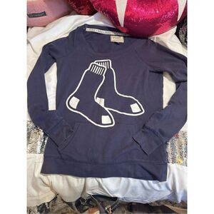 XS extra small VS PINK xMLB red sox crewneck pullover team sweatshirt top shirt